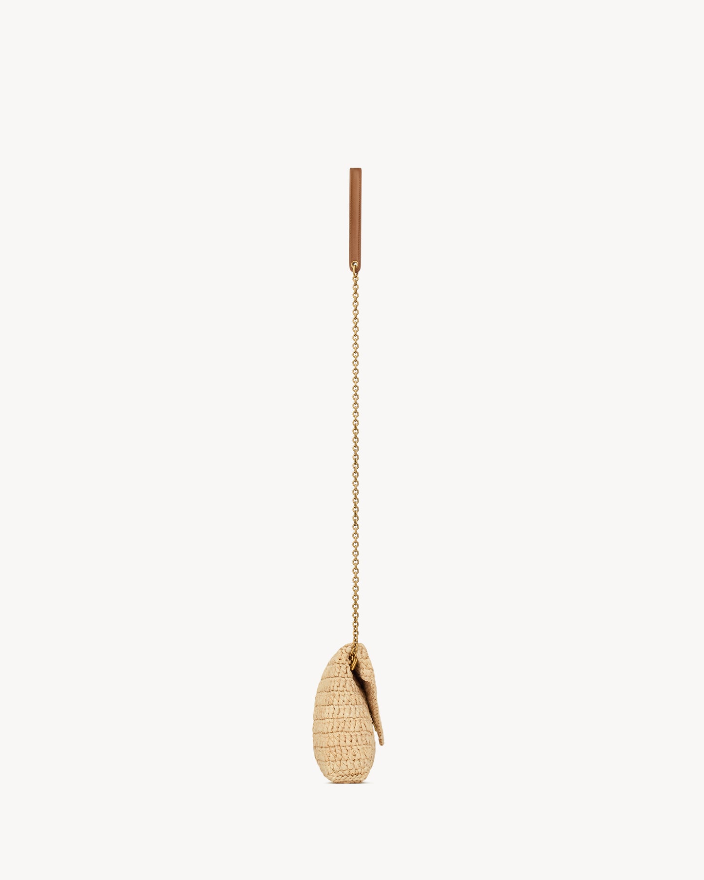 CASSANDRE small chain pouch in raffia
