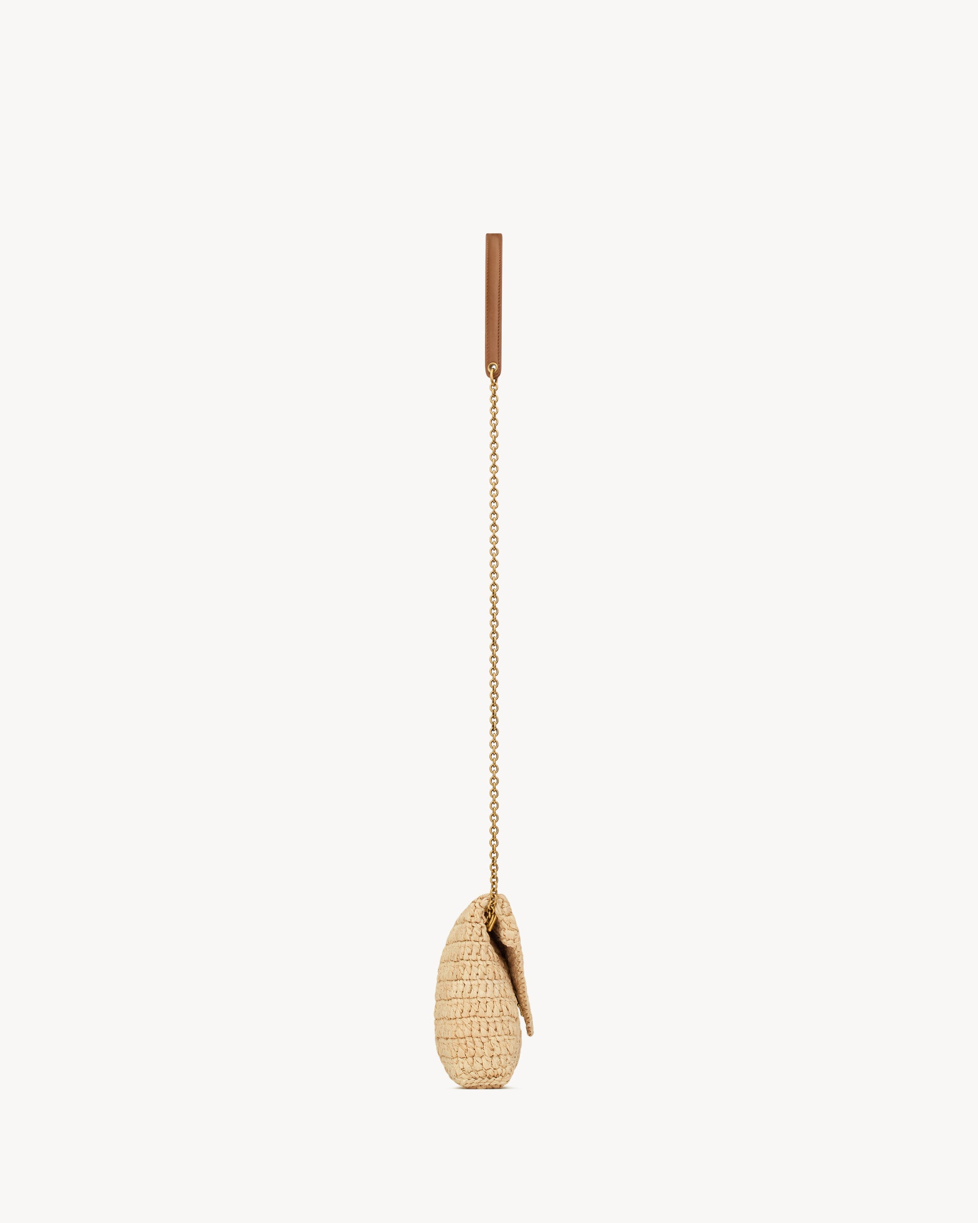 CASSANDRE small chain pouch in raffia