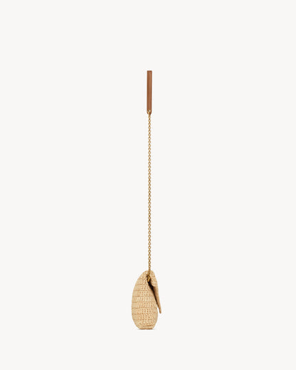 CASSANDRE small chain pouch in raffia