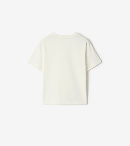 Multicolour Knight Cotton T-shirt in Chalk white