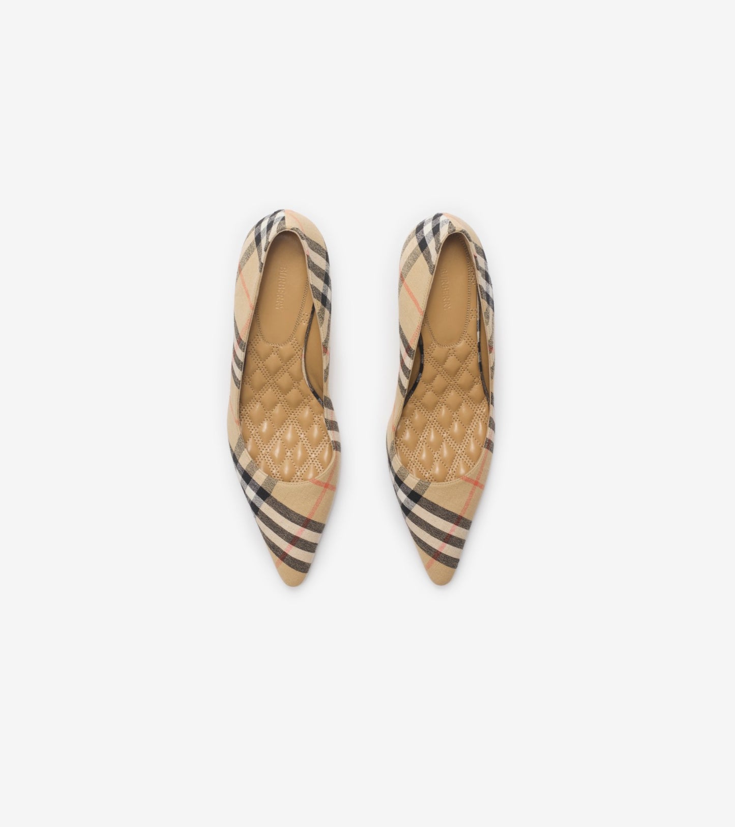 Check Dame Pumps in Sand beige