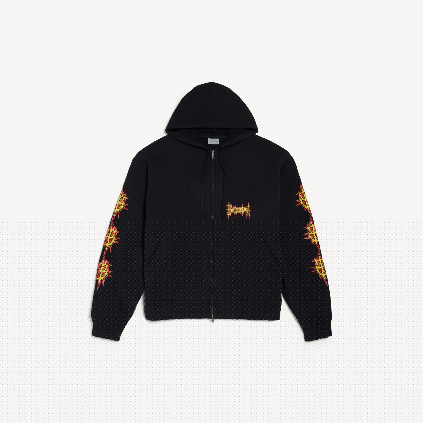 Balenciaga sacré cœur oversized zip-up hoodie