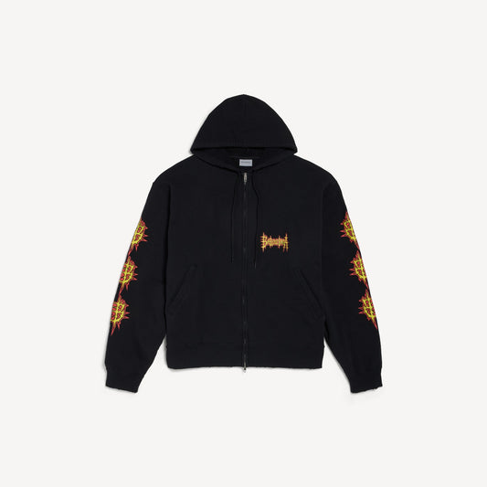 Balenciaga sacré cœur oversized zip-up hoodie