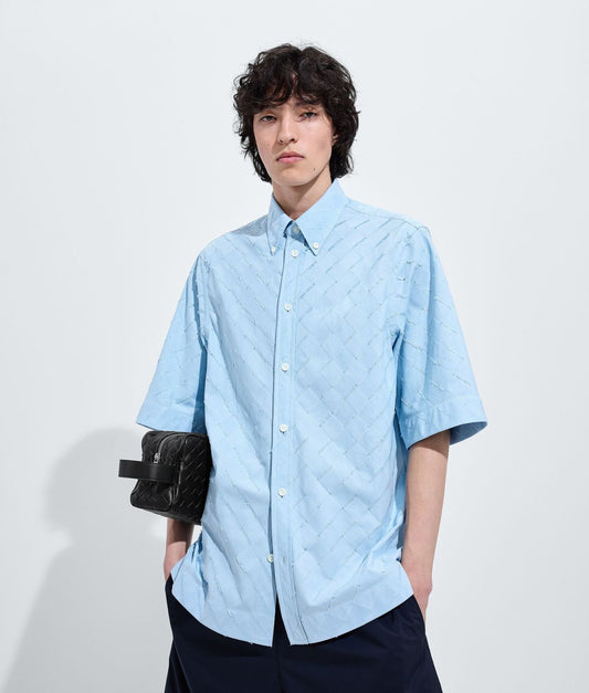 Intrecciato Cotton Poplin Shirt