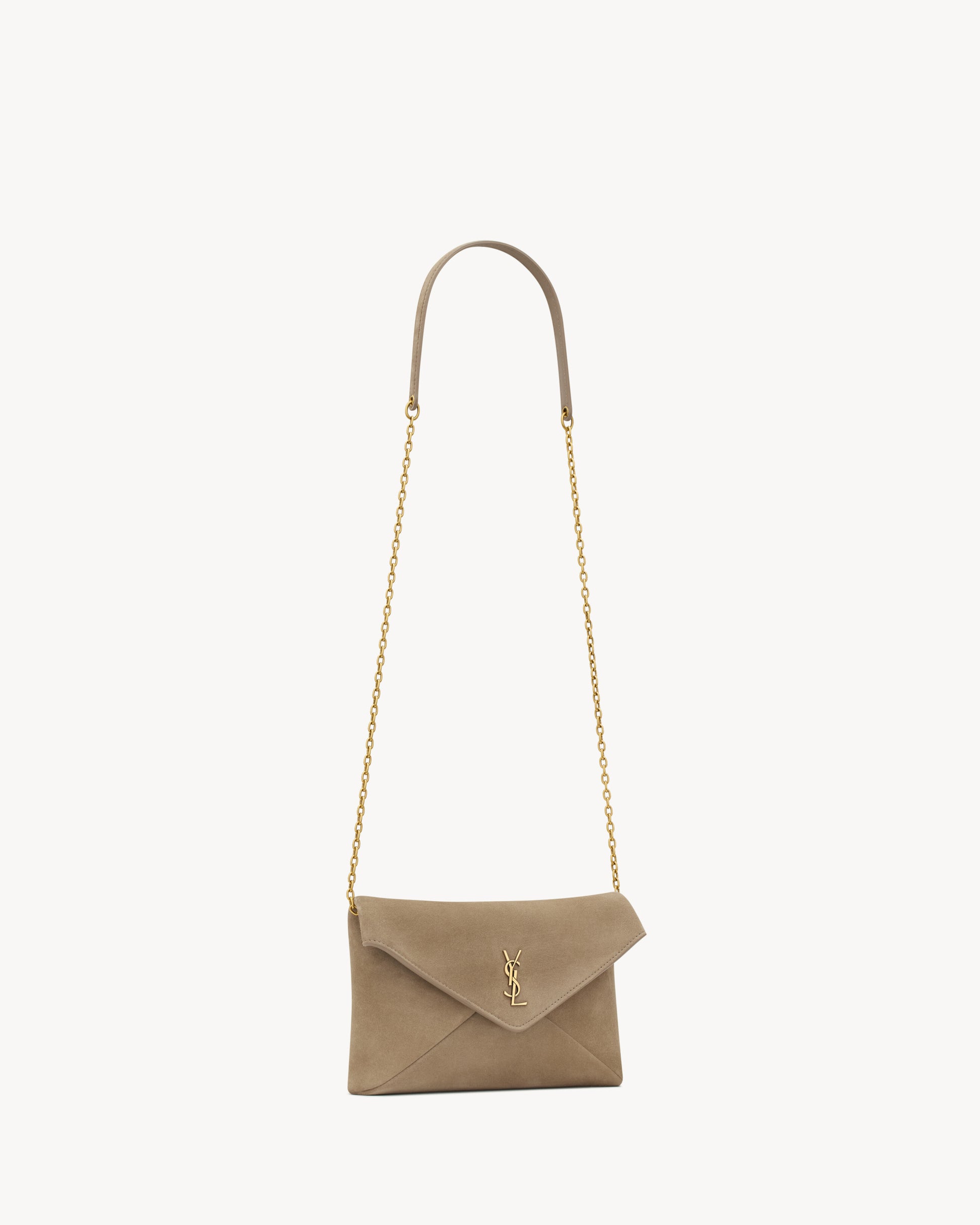 CASSANDRE small chain pouch in suede