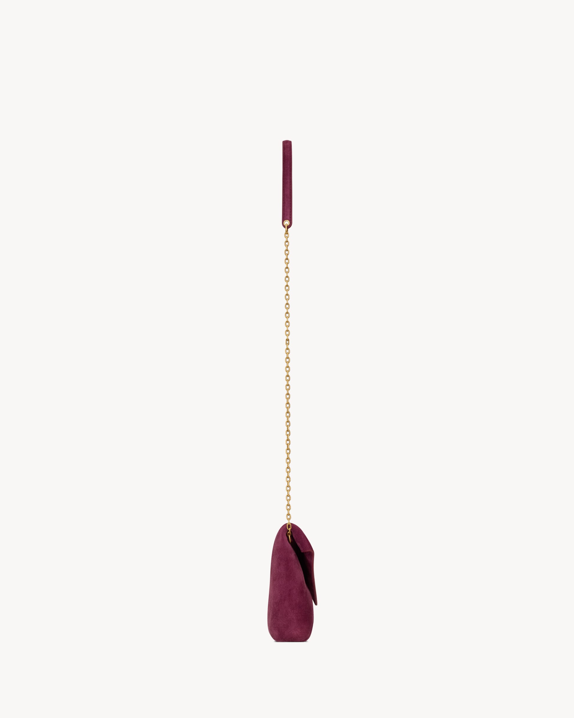 CASSANDRE small chain pouch in suede