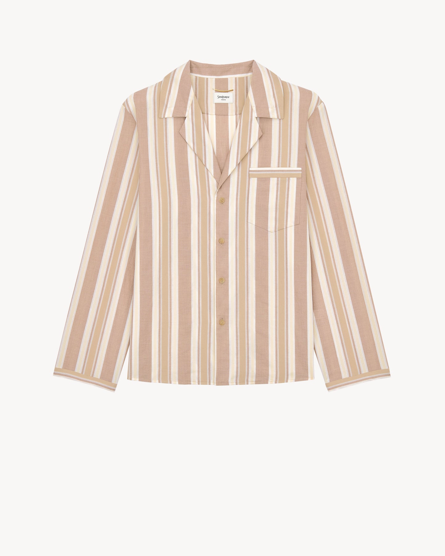 pajama top in striped cotton