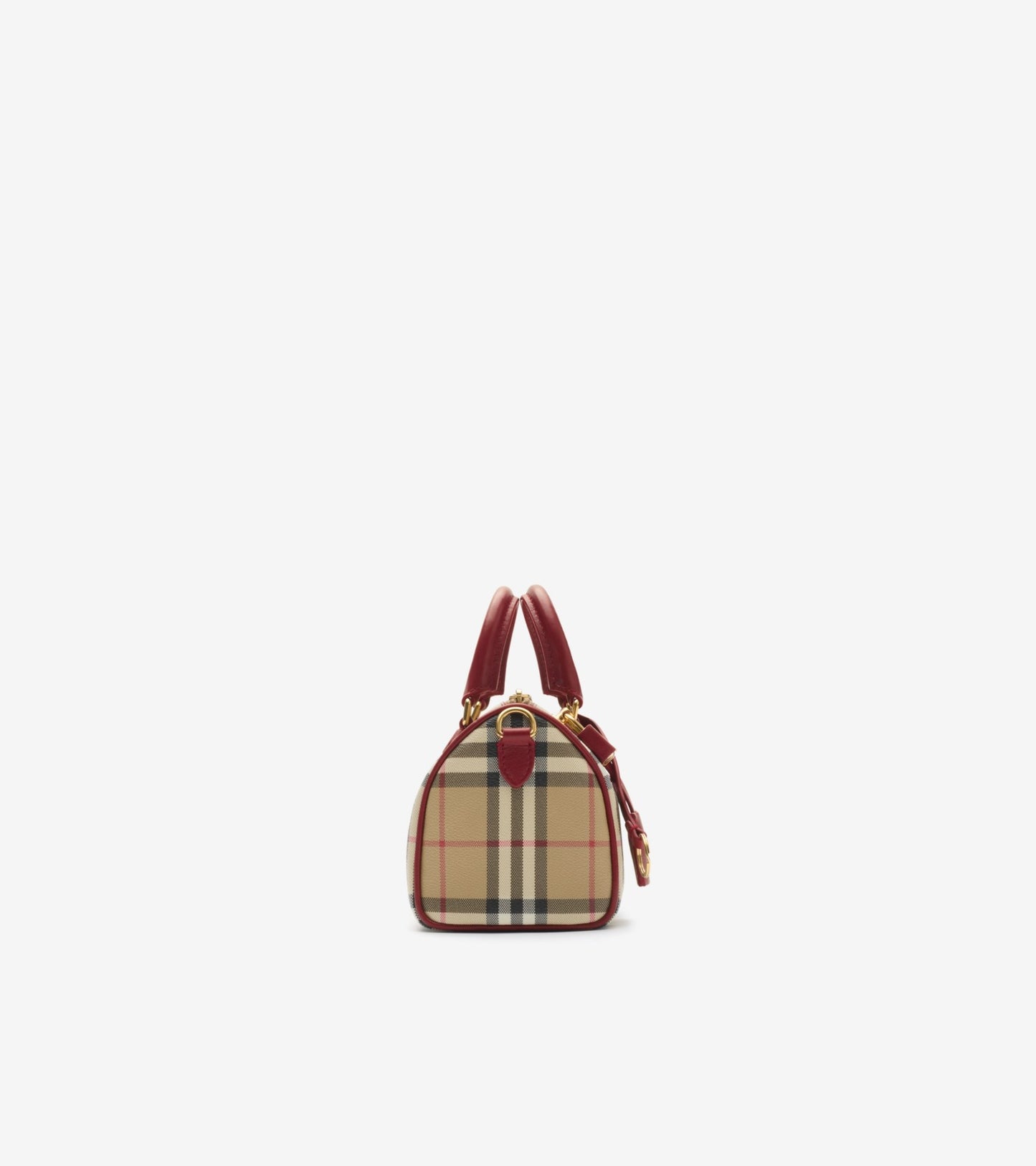 Mini Check Bowling Bag in Archive beige/ruby red