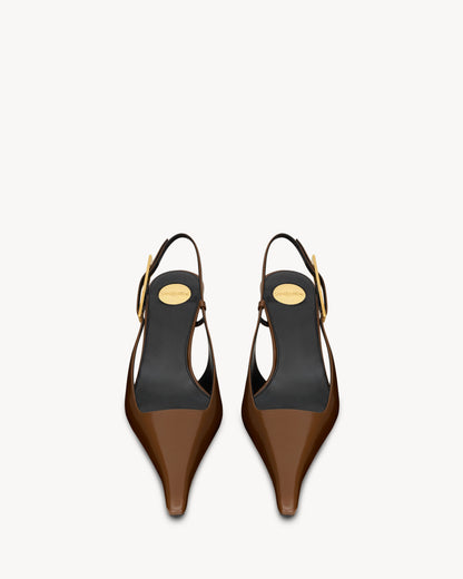 LEE slingback pumps in glazed leather