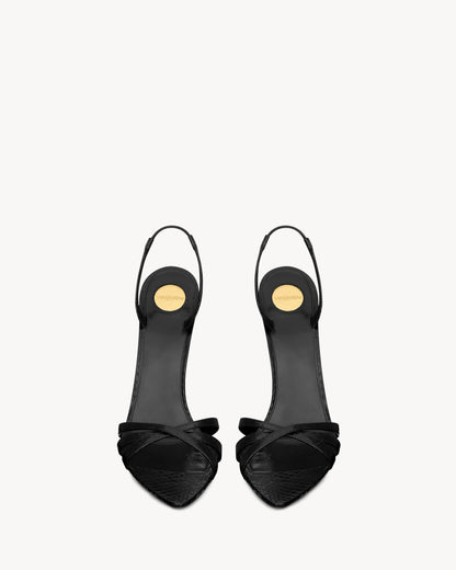 KATE sandals in python-embossed leather