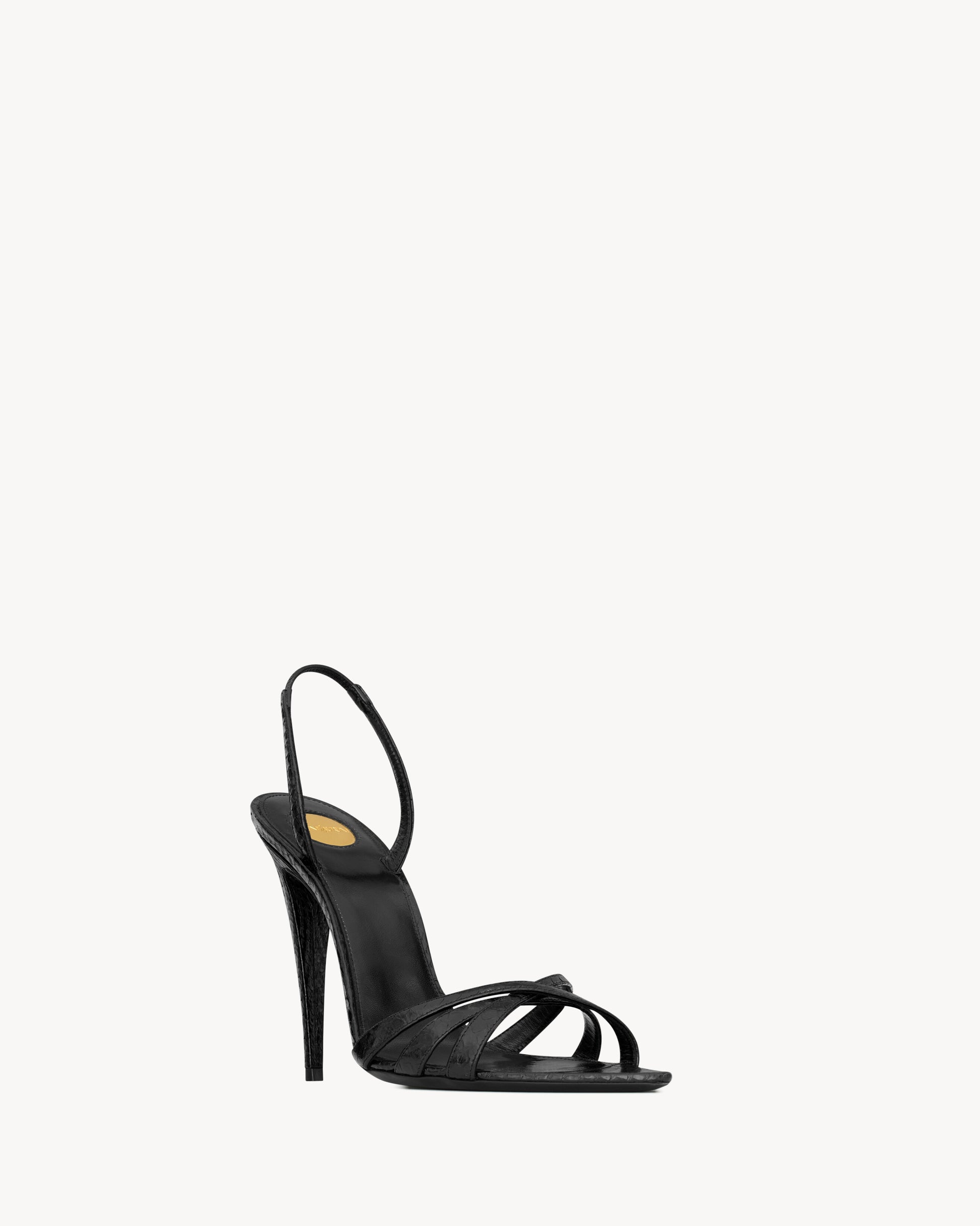 KATE sandals in python-embossed leather