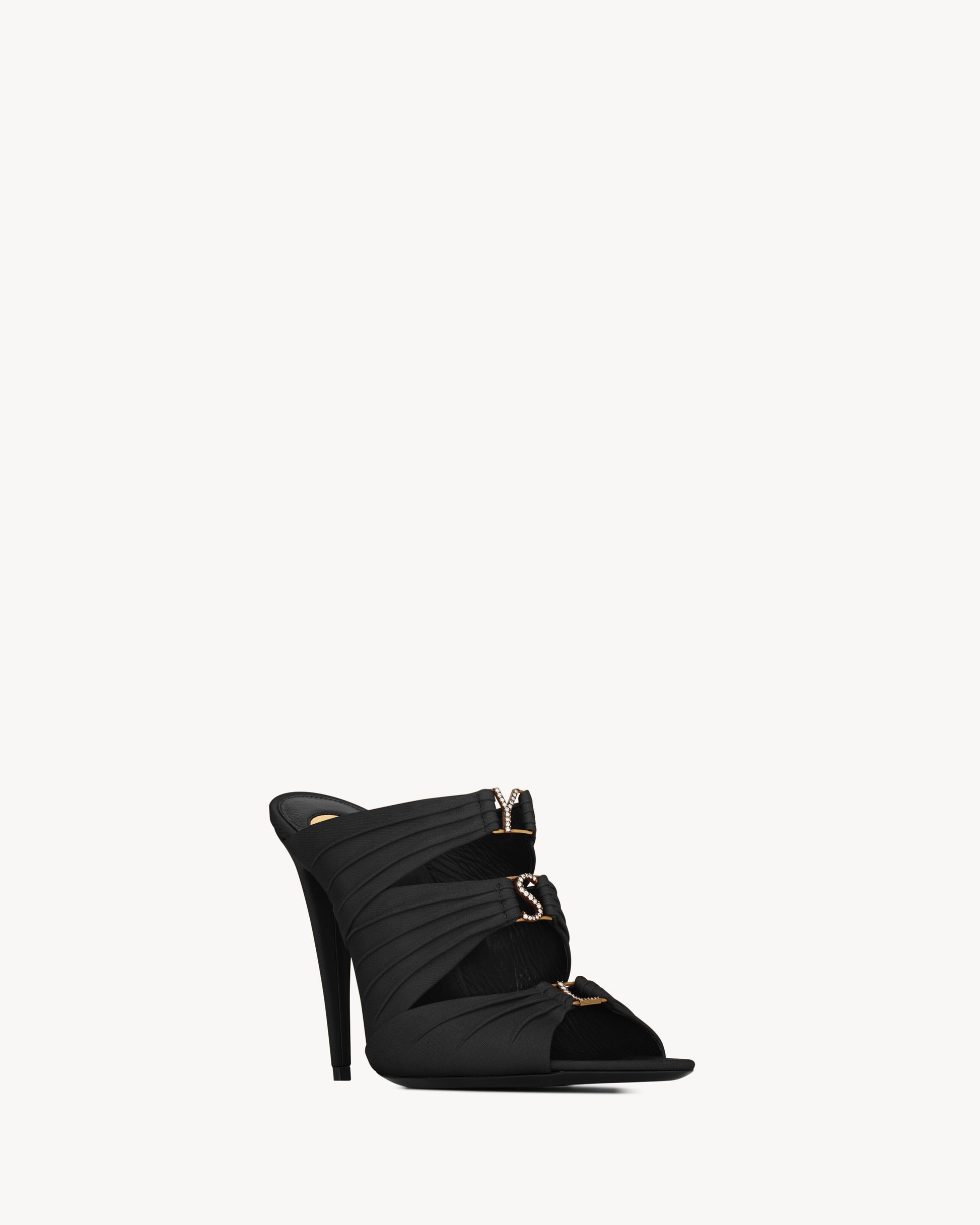 EMILIE mules in satin crepe