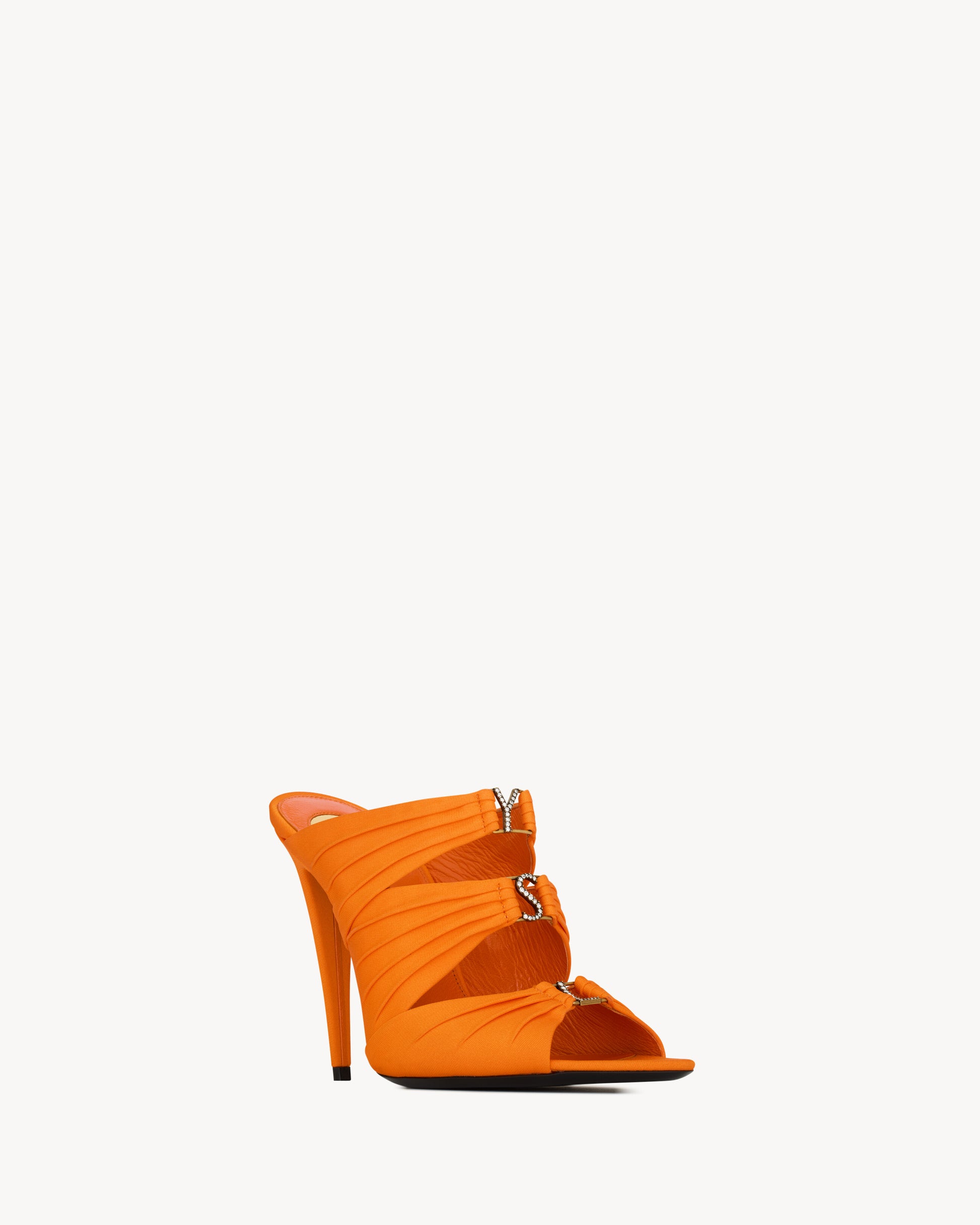 EMILIE mules in satin crepe