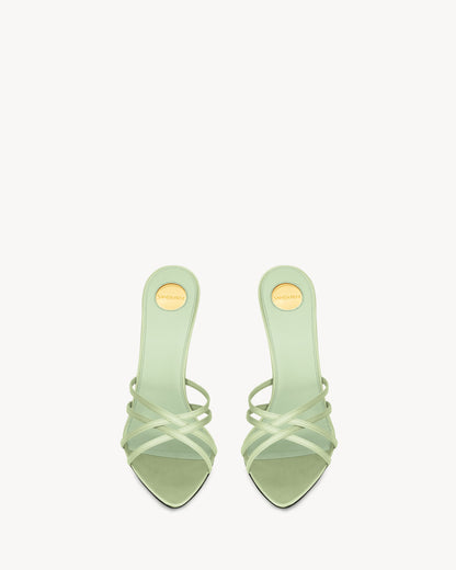 FRANKIE mules in satin crepe