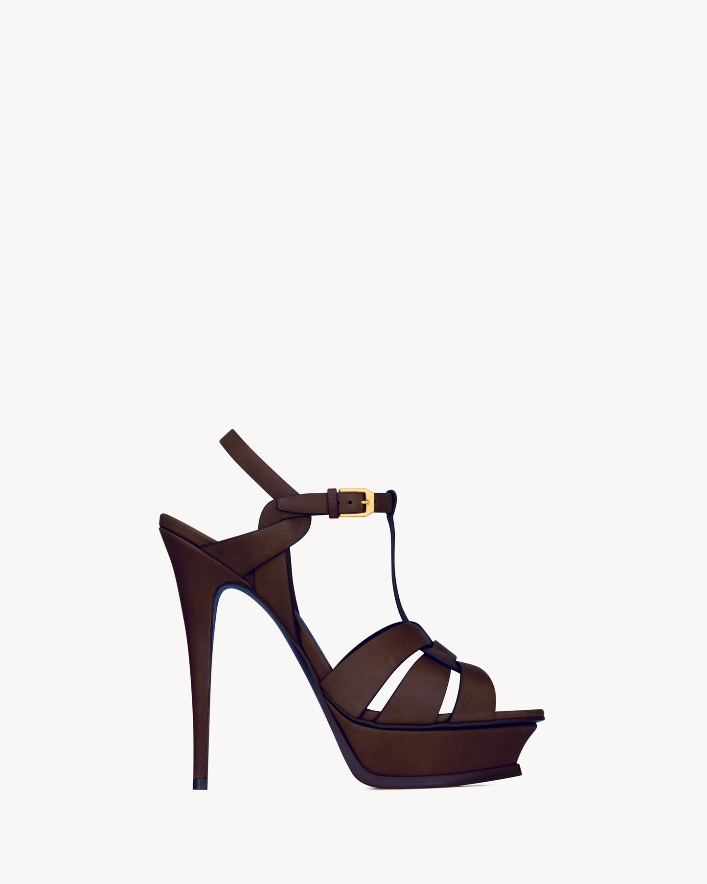TRIBUTE platform sandals in smooth leather