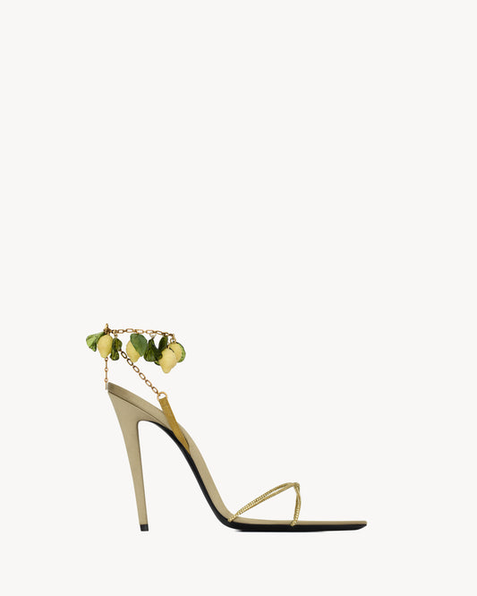 MON CHÉRI sandals in suede and rhinestones