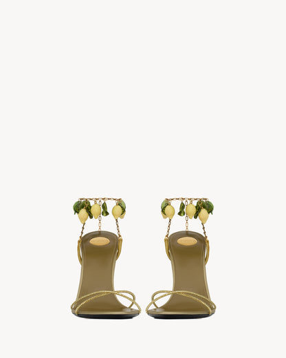 MON CHÉRI sandals in suede and rhinestones