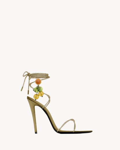 MON CHÉRI sandals in suede and rhinestones