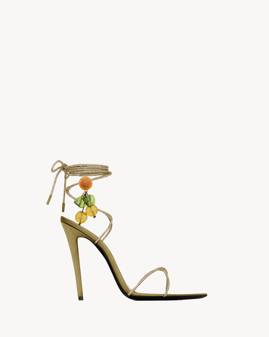 MON CHÉRI sandals in suede and rhinestones
