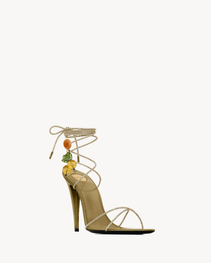 MON CHÉRI sandals in suede and rhinestones