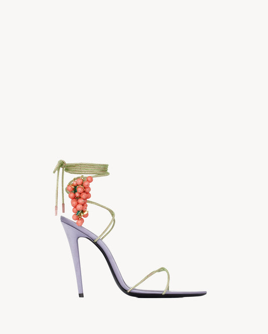 MON CHÉRI sandals in suede and rhinestones