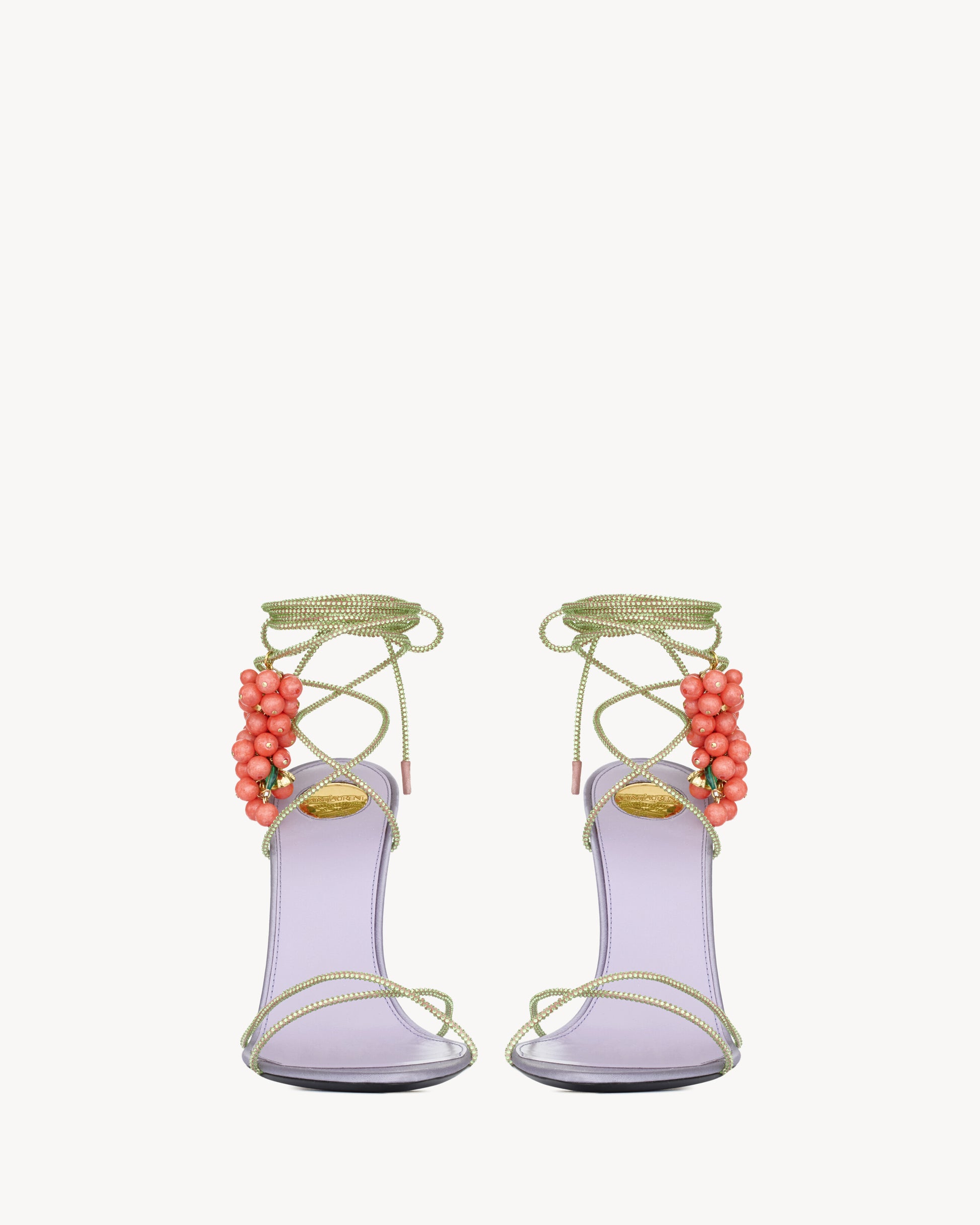 MON CHÉRI sandals in suede and rhinestones