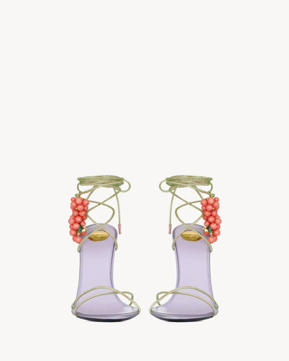 MON CHÉRI sandals in suede and rhinestones