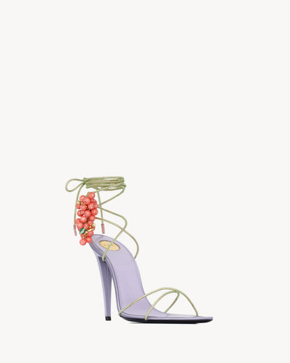MON CHÉRI sandals in suede and rhinestones