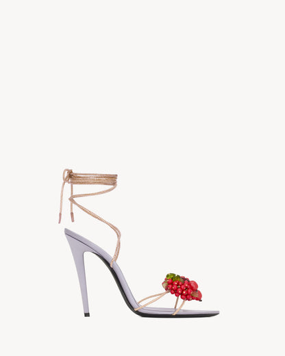 MON CHÉRI sandals in suede and rhinestones