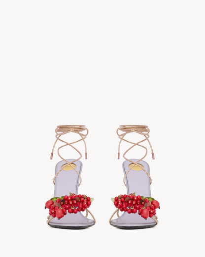 MON CHÉRI sandals in suede and rhinestones