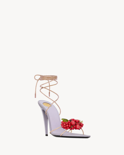 MON CHÉRI sandals in suede and rhinestones