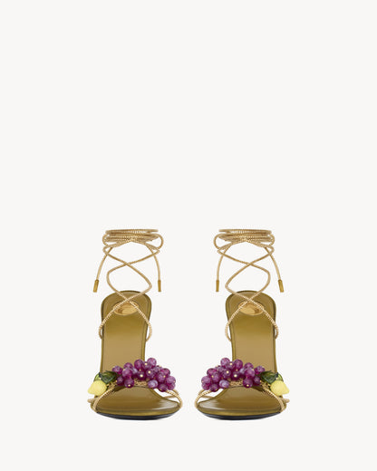 MON CHÉRI sandals in suede and rhinestones