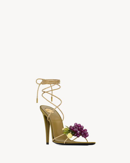 MON CHÉRI sandals in suede and rhinestones
