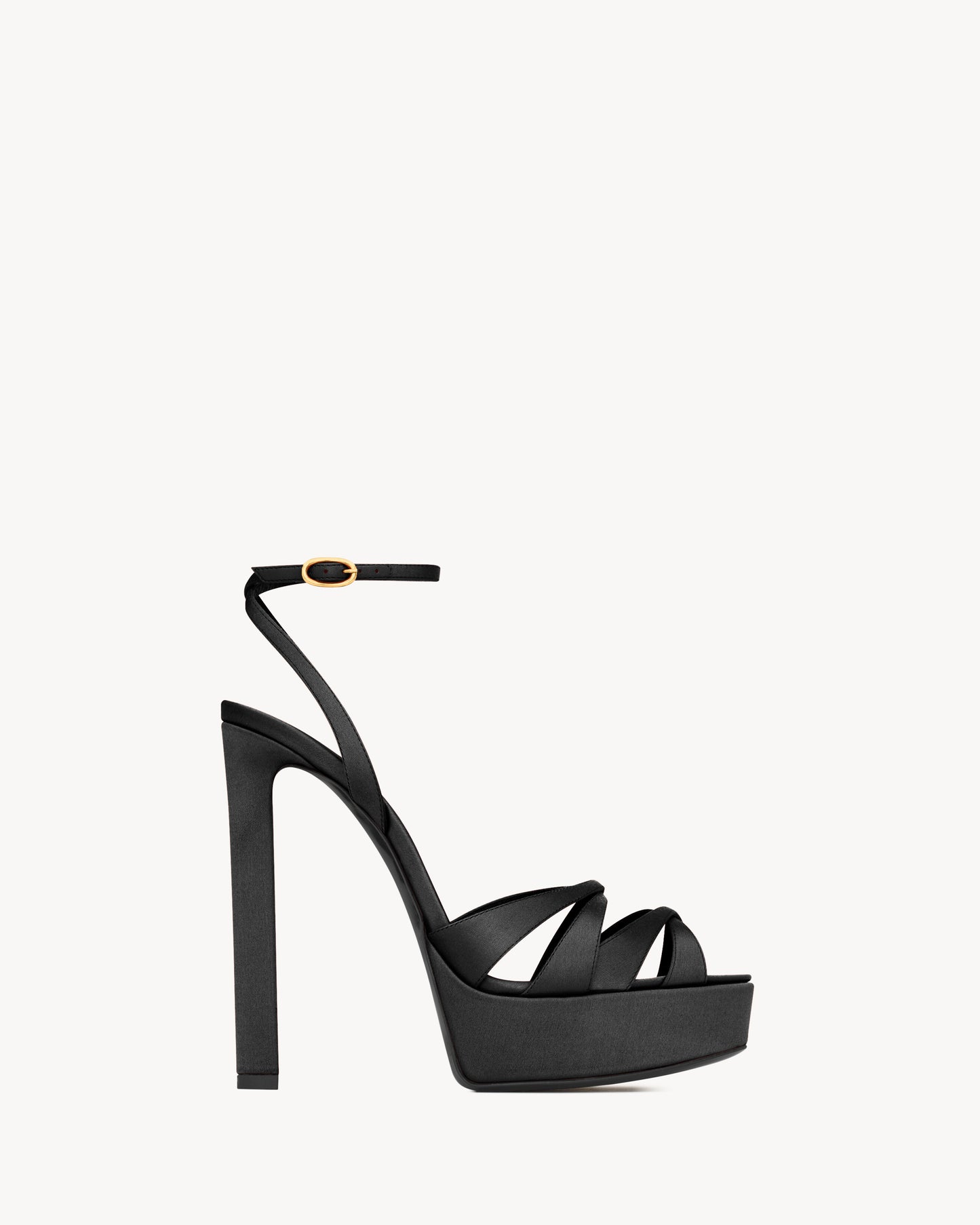 CHANDELLE platform sandals in satin crepe