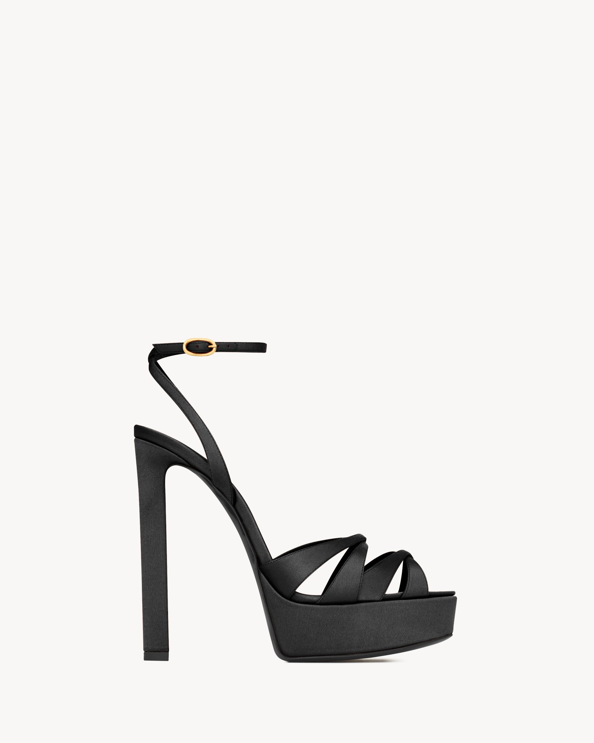 CHANDELLE platform sandals in satin crepe