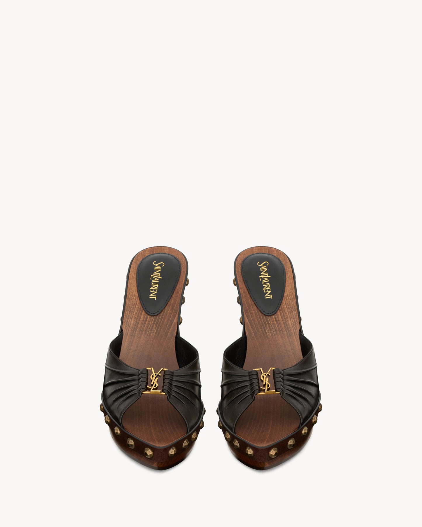 BABYLONE clogs in smooth leather