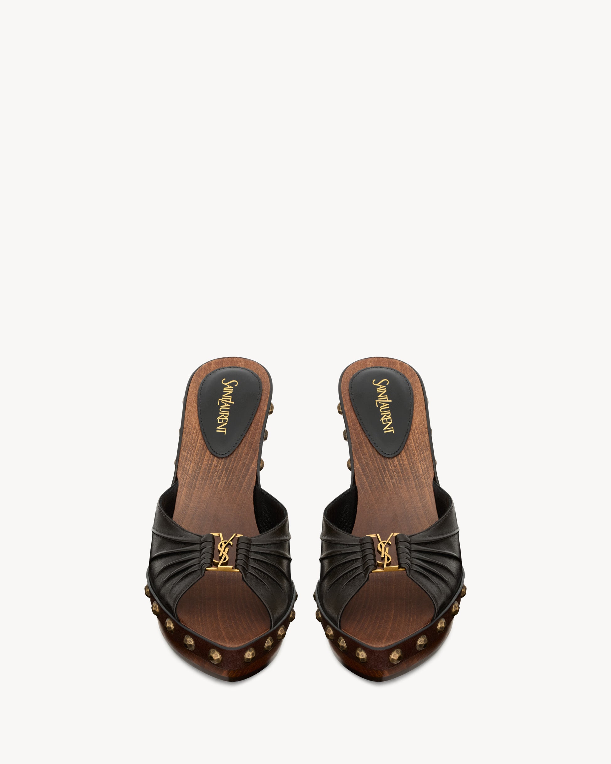 BABYLONE clogs in smooth leather