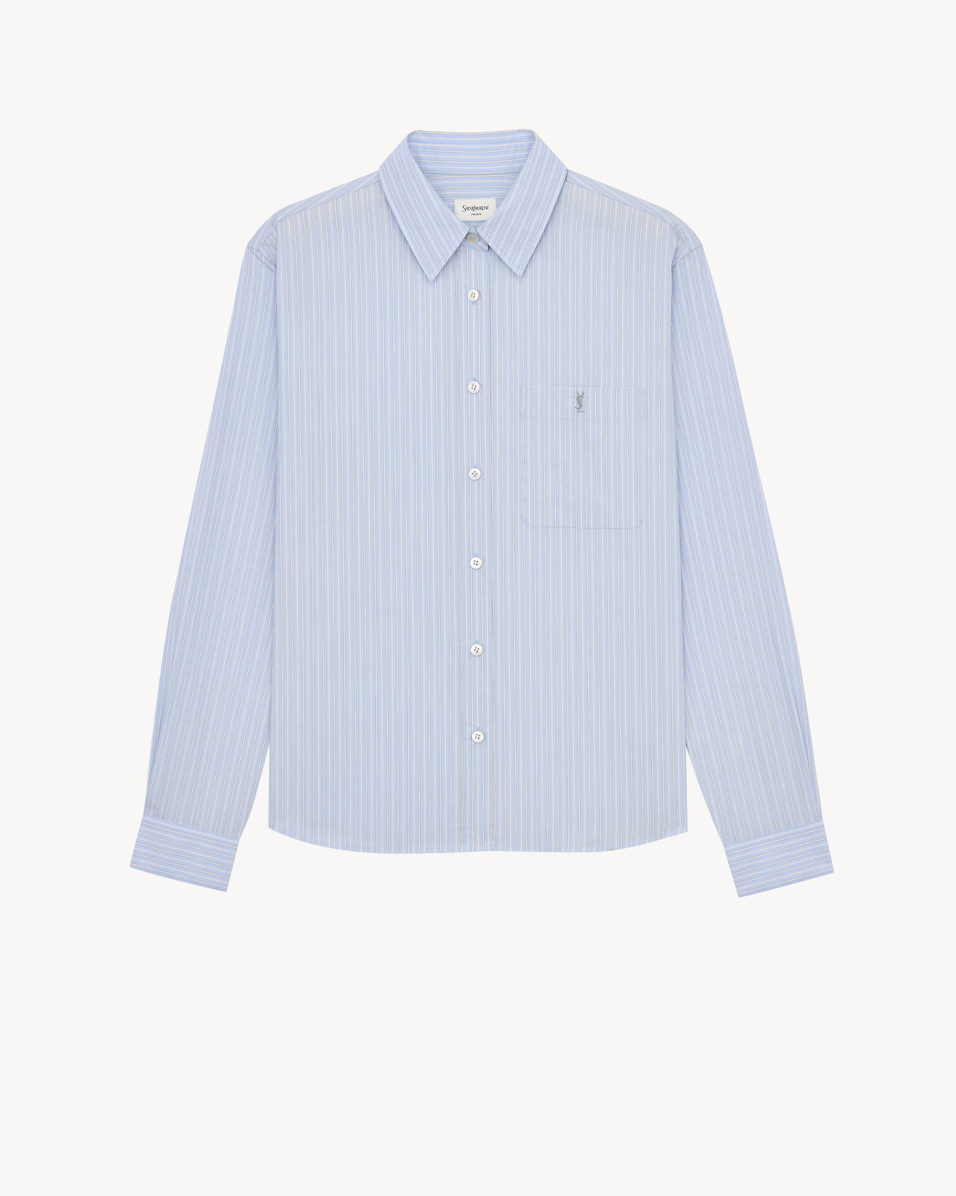 CASSANDRE shirt in striped cotton poplin