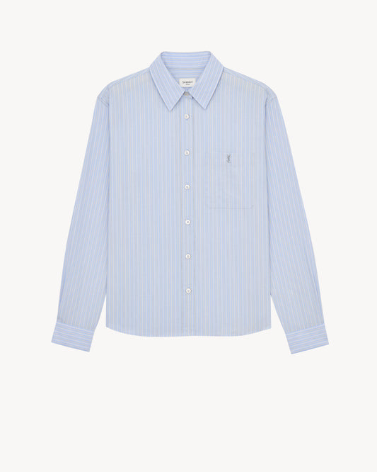 CASSANDRE shirt in striped cotton poplin