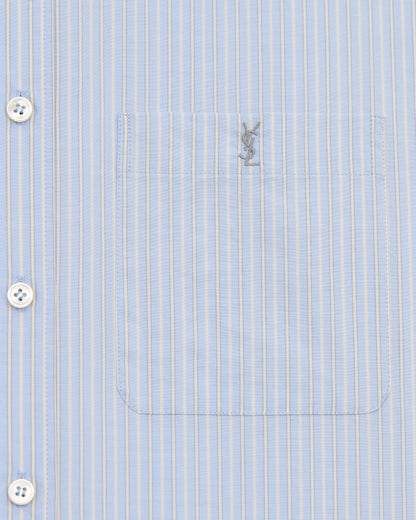 CASSANDRE shirt in striped cotton poplin