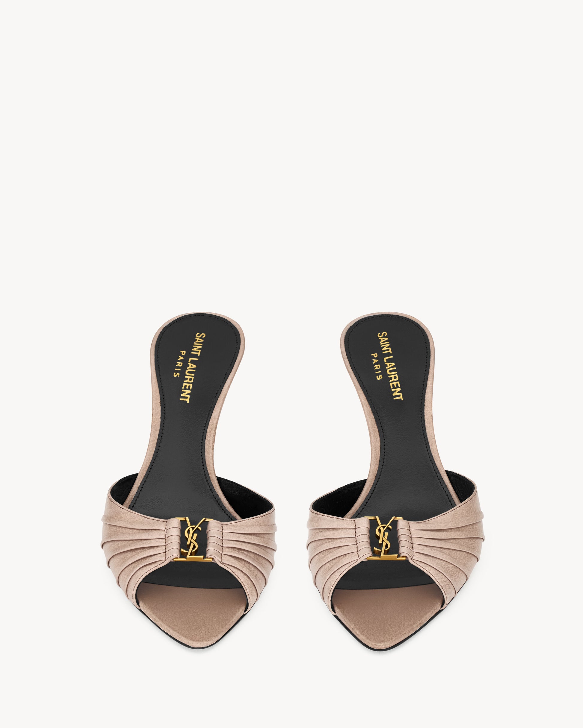BABYLONE mules in smooth leather