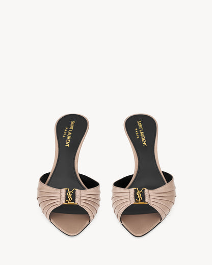 BABYLONE mules in smooth leather