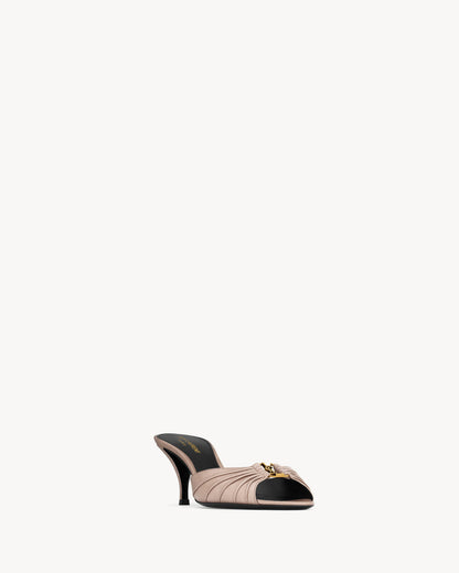 BABYLONE mules in smooth leather