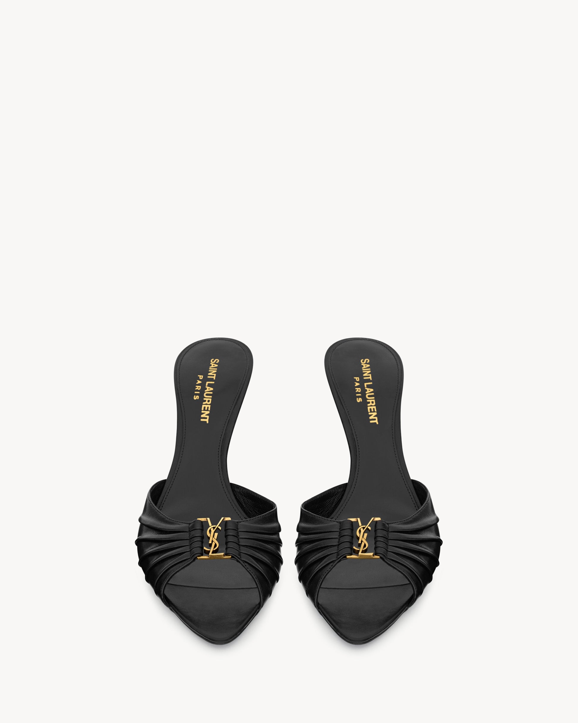 BABYLONE mules in smooth leather