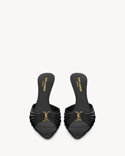 BABYLONE mules in smooth leather