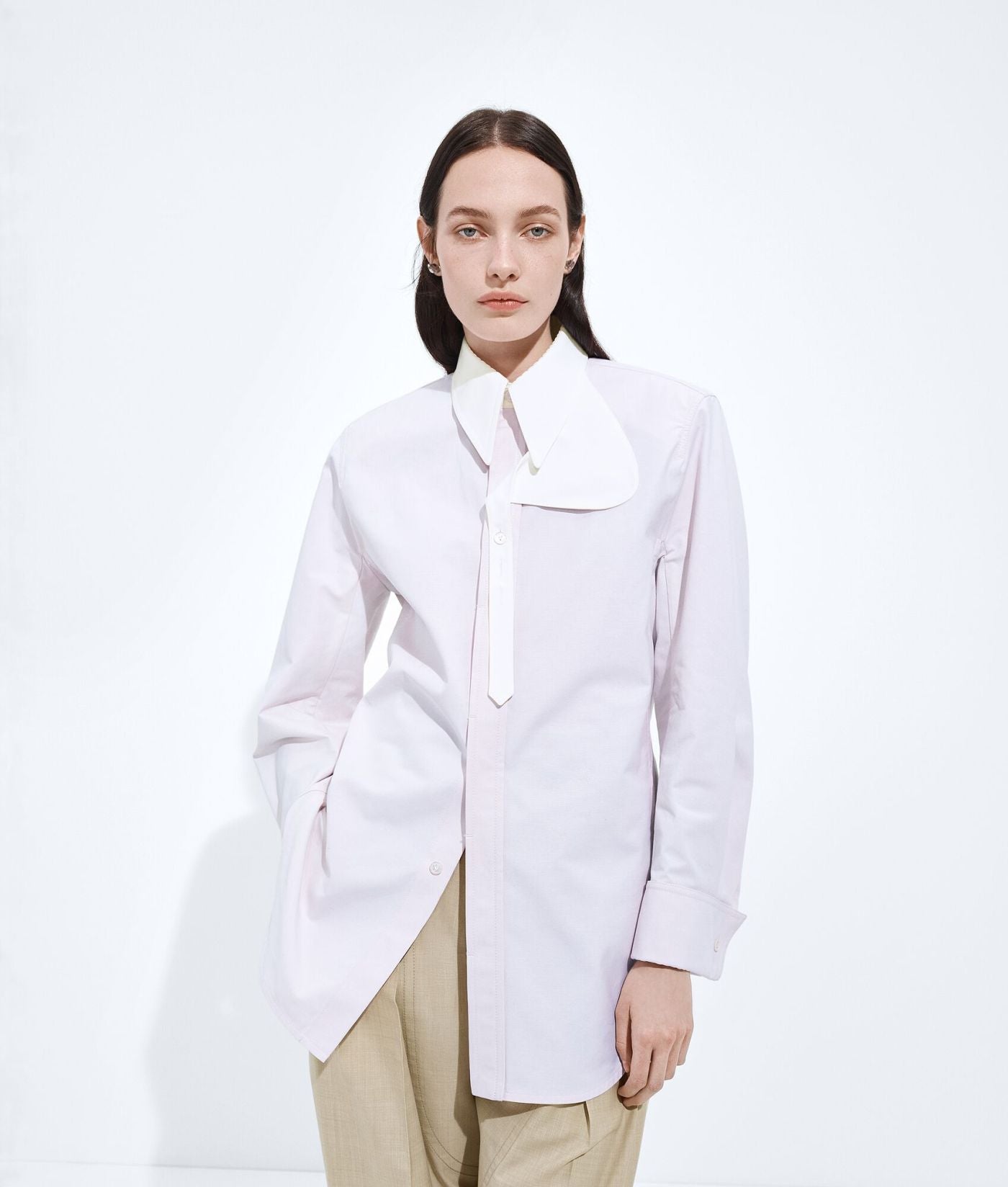 Cotton Oxford Belted Shirt