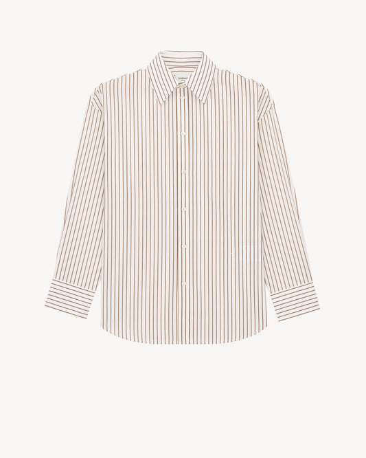 CASSANDRE shirt in striped cotton poplin