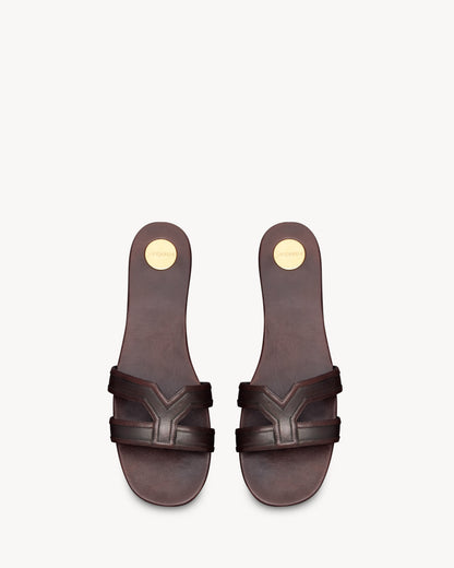 MABROUKA slides in smooth leather