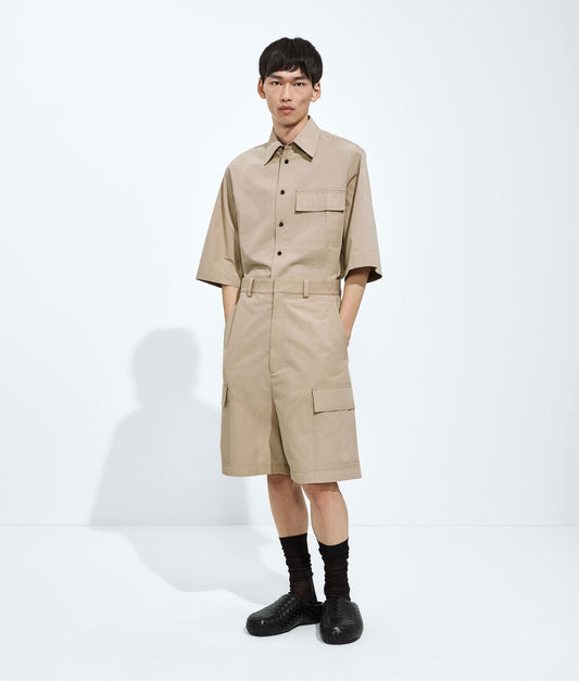 Cotton Toile Cargo Shorts