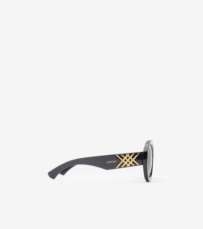 Heritage Round Sunglasses in Black